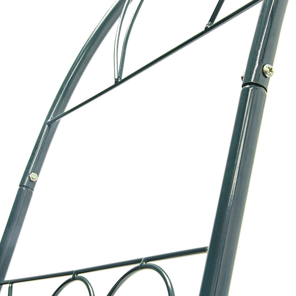 Arco da Giardino per Rose Piante Rampicanti Decorazione in Metallo Altezza 233cm