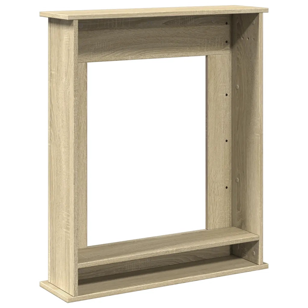 Cornice per Camino-Rivestimento per Camino Rovere Sonoma 75x20x87,5 cm in Truciolato