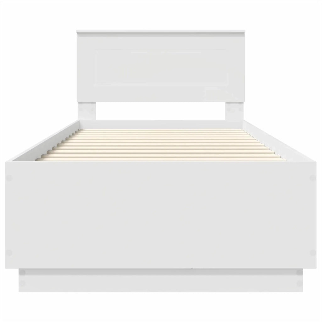 Struttura del letto Bianco 75 x 190 cm Legno multistrato