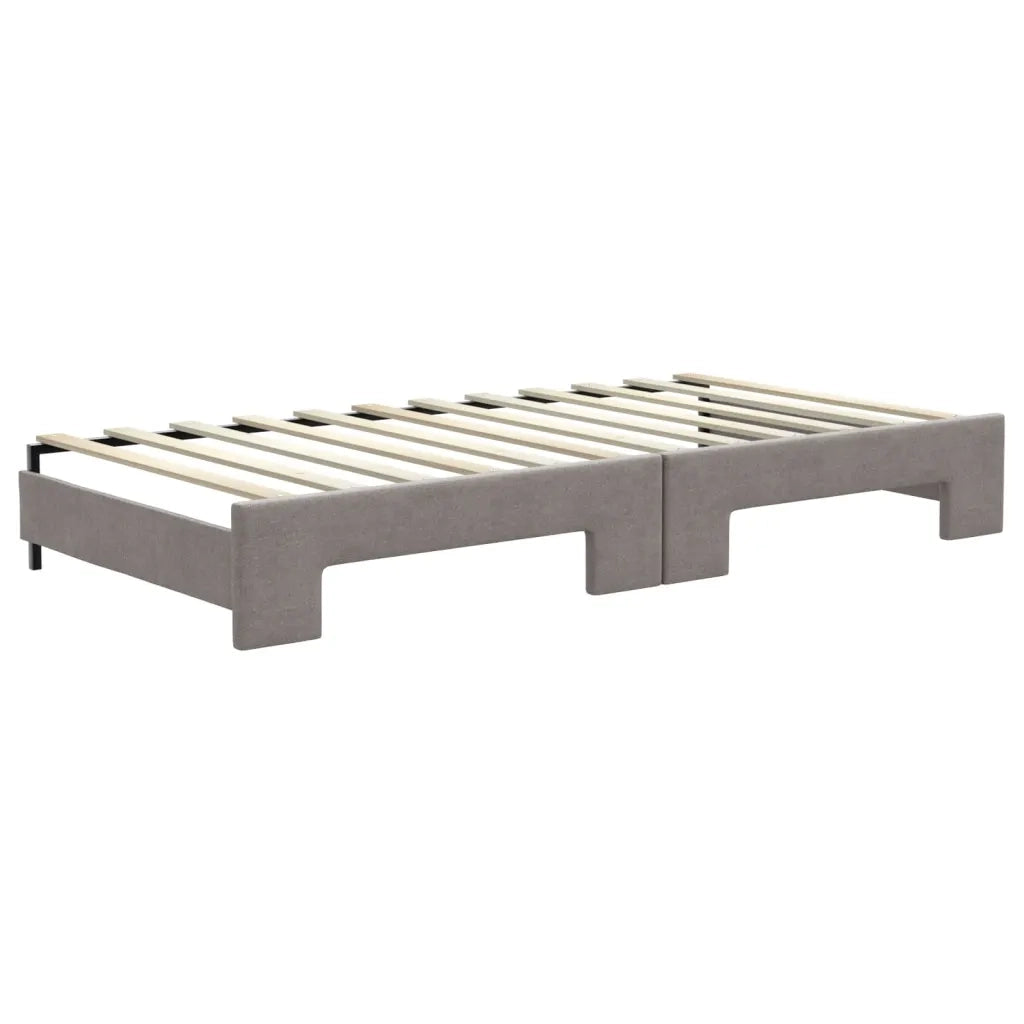 Divano Letto con Letto Estraibile Tortora 100x200 cm in Tessuto 3196586