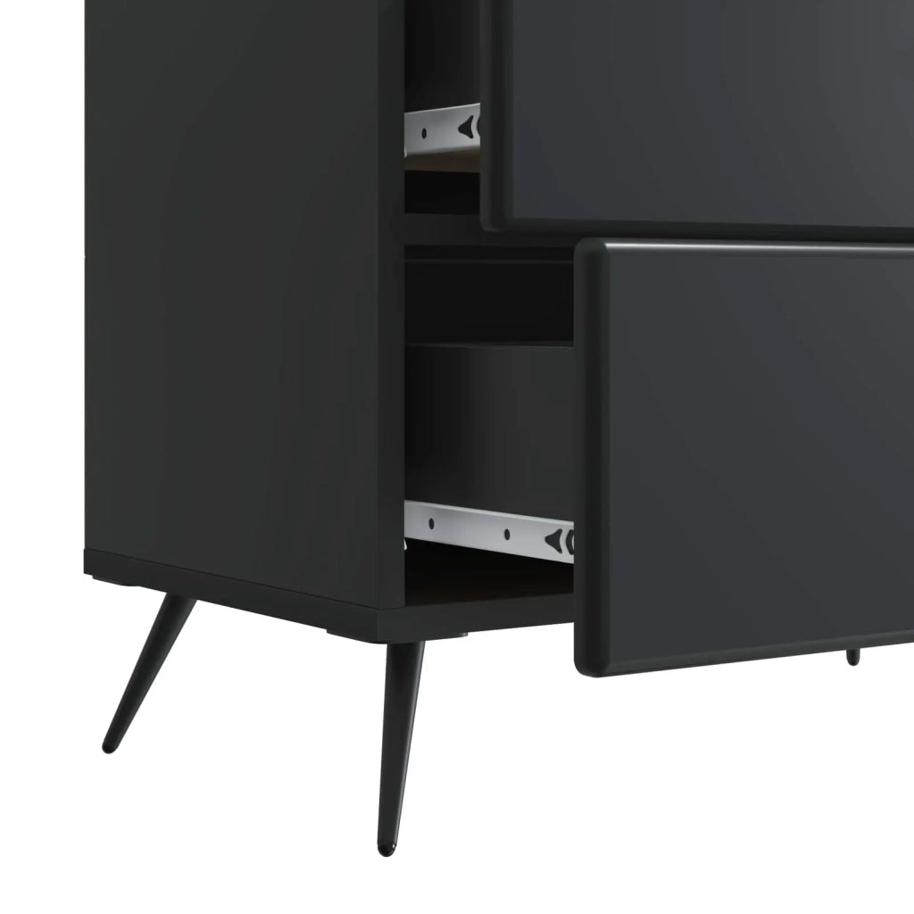 Armadio da Notte Nero 62 x 34,5 x 47,5 cm Legno ingegnerizzato