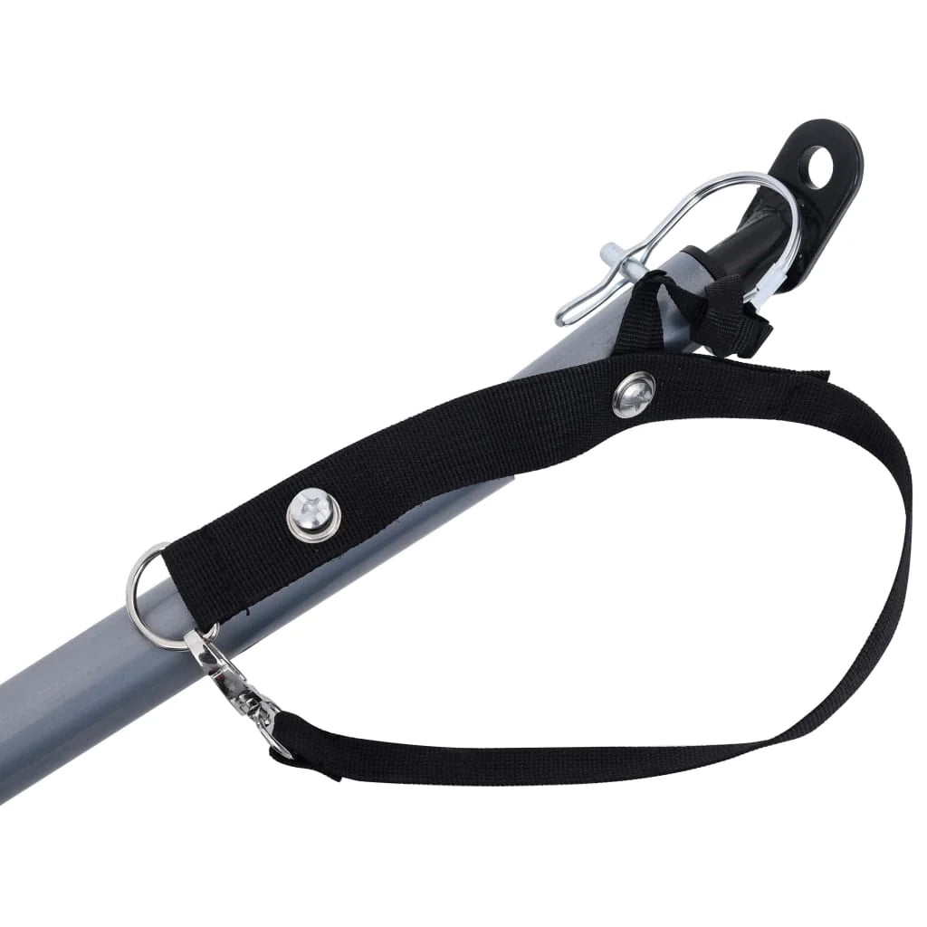 Rimorchio per bicicletta 65 kg nero e grigio 02_0004487