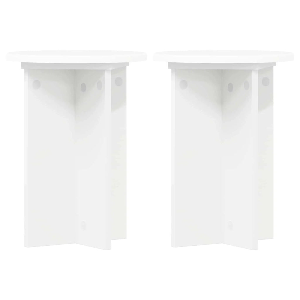 Supporto per piante 2 pcs Bianco Ø29,5 x 40 cm