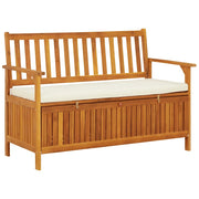 Cassapanca da Giardino in Legno Massello di Acacia 120x63x84 cm