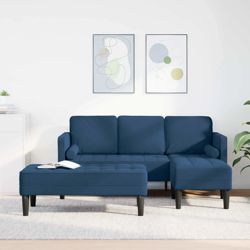 Set di divani 2 pz Blu Poliestere 3329259