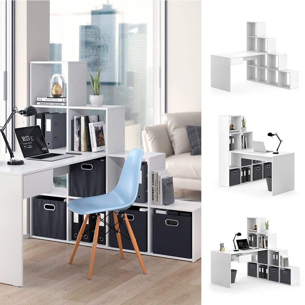 Vicco Scrivania angolare Bianco 139 x 142.4 cm
