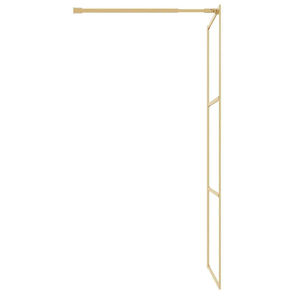 Parete per Doccia Walk-in Vetro Trasparente ESG 100x195 cm Oro 154939