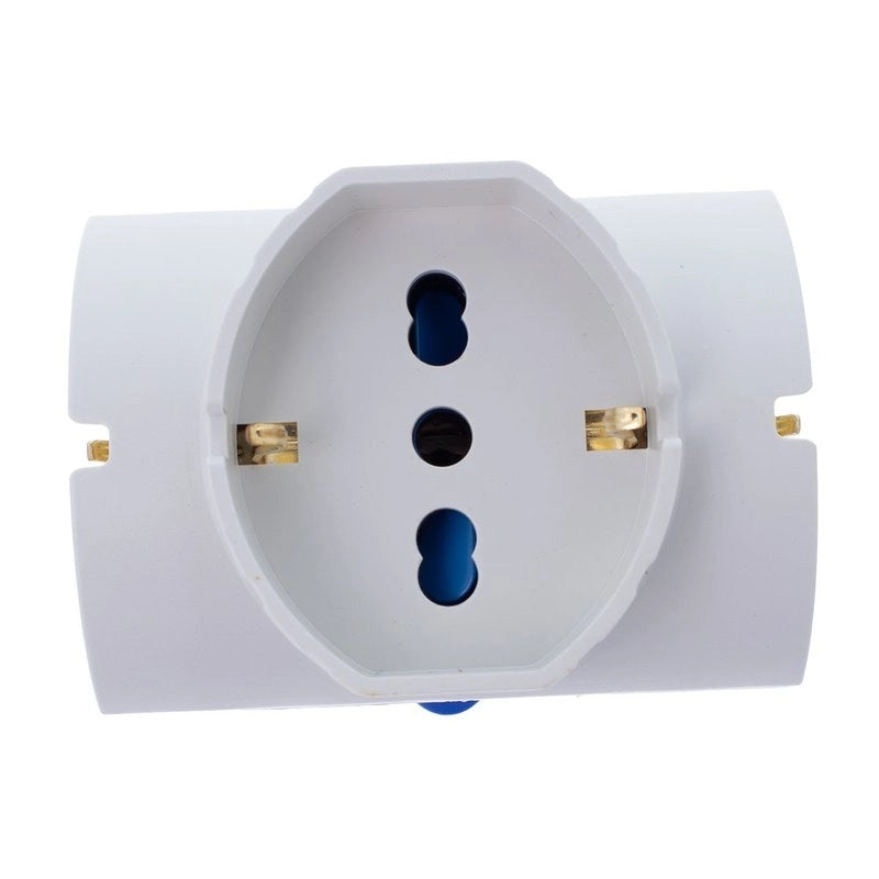 Adattatore Spina Industriale CEE 2P+T 16A 250V + 3 Prese Schuko/Bipasso/EU