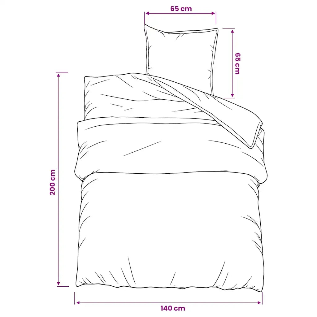 Set Copripiumino Rosa 140x200 cm in Cotone CFW5875307
