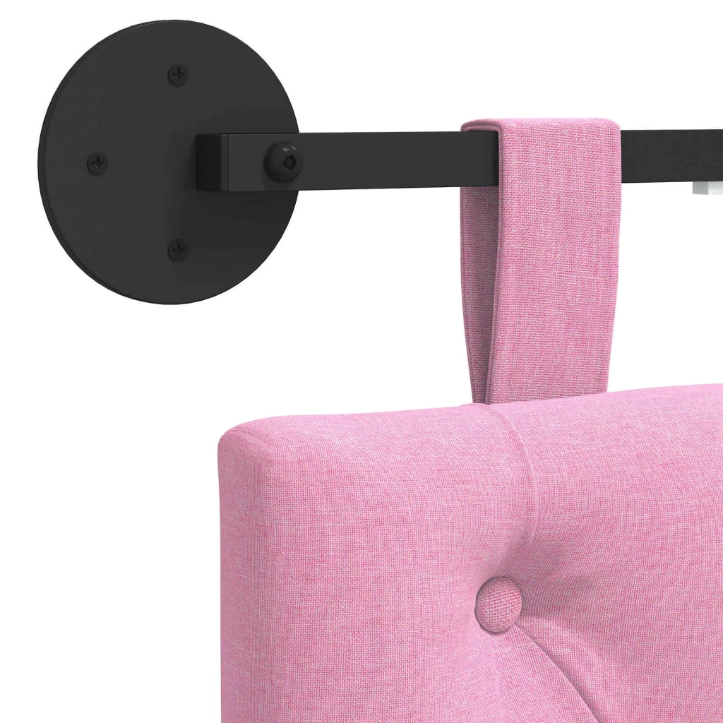 Testiera | Testata sospesa Con luce LED Rosa Tessuto