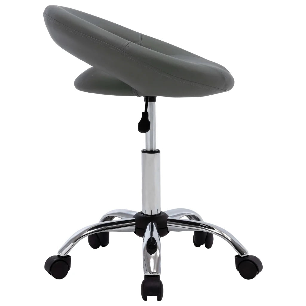 Sedia da Pranzo Girevole Grigia in Similpelle cod mxl 31618