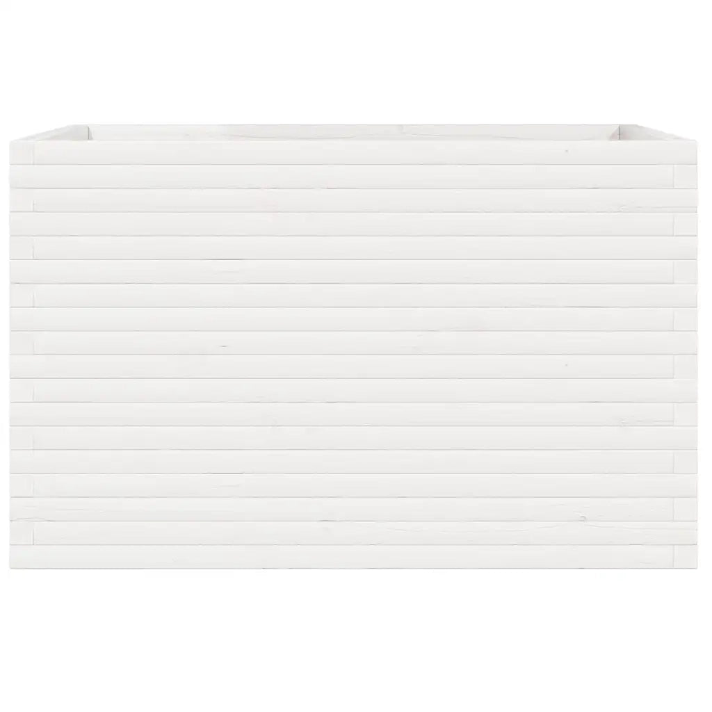 Fioriera da Giardino Bianca 110x60x68,5 cm Legno Massello Pino