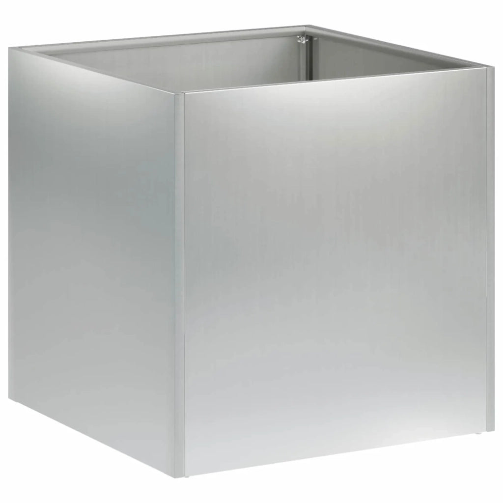 Vaso da giardino 2 pz Argento 45 x 45 x 45 cm Acciaio zincato 8004977