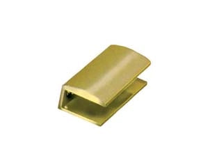 MENSOLE A MORSETTO- - mm.50x25 - ottone lucido - 4 pezzi