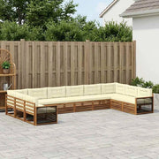 Set divani 10 pz Legno di Acacia Massello 3383893