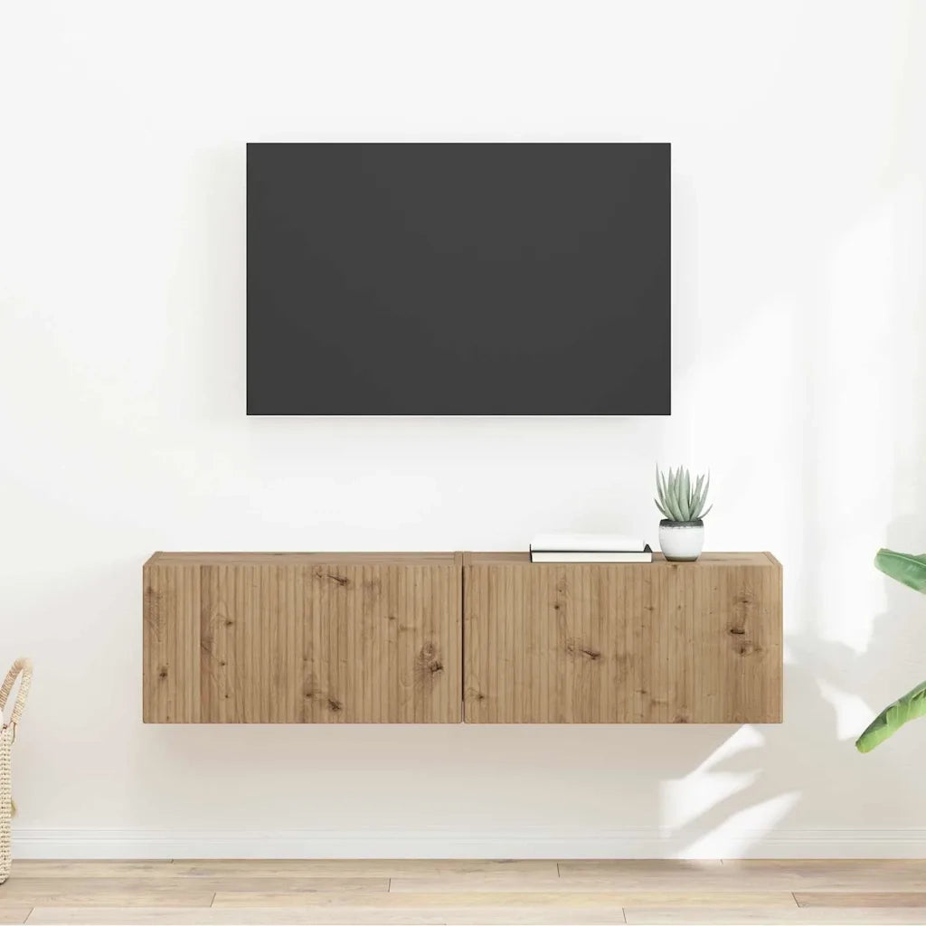 Mobile TV da parete 2 pcs Rovere Artigianale 60 x 31 x 29,5 cm 892208