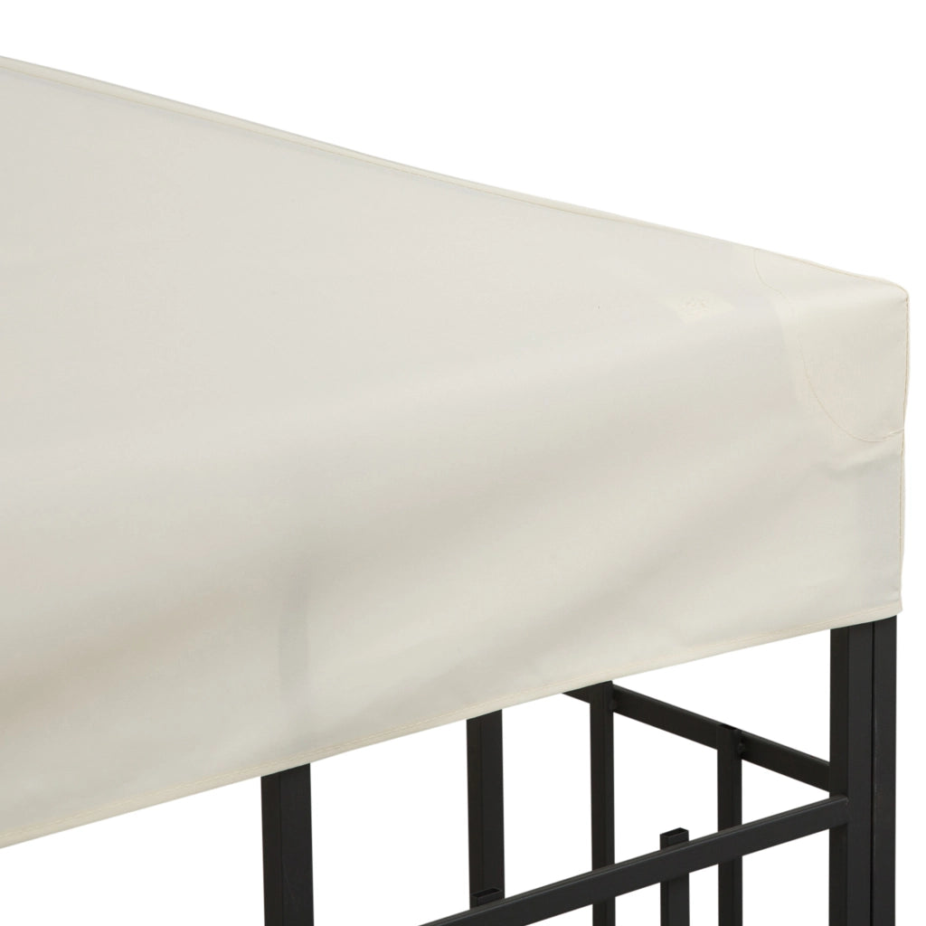 Easycomfort Copertura per Gazebo da Giardino Tetto Sostitutivo Anti-UV Impermeabile in Poliestere 3x3m Crema