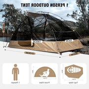 Tenda da campeggio ultraleggente a una persona - facile da montare - tenda da avventura - protezione contro le zanzare - campeggio impermeabile per principianti