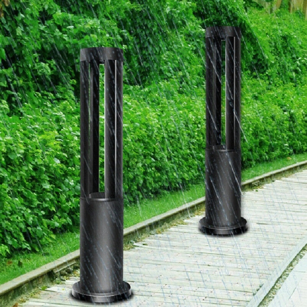 Lampione LED da Giardino 80cm con Palo Nero 15W IP65 CCT Switch 3 Tonalità Luce 3000K 4000K 6500K Esterno Moderno per Vialetti, Ingressi, Cortili e Giardini