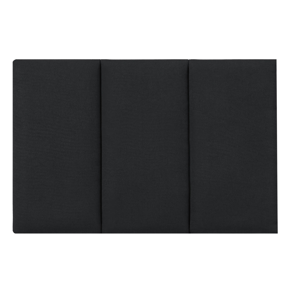 Set di 3 cuscini da parete in tessuto 60 x 30 cm nero 03_0010622