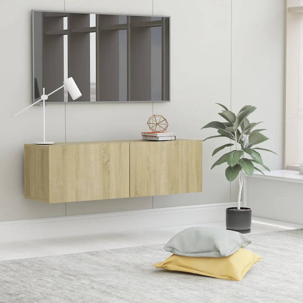 Mobile Porta TV Rovere Sonoma 100x30x30 cm in Truciolato