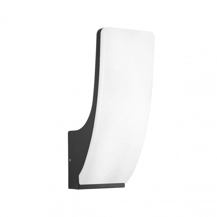 Applique esterno moderno LED 15W 3000K nero IP54 NATAN