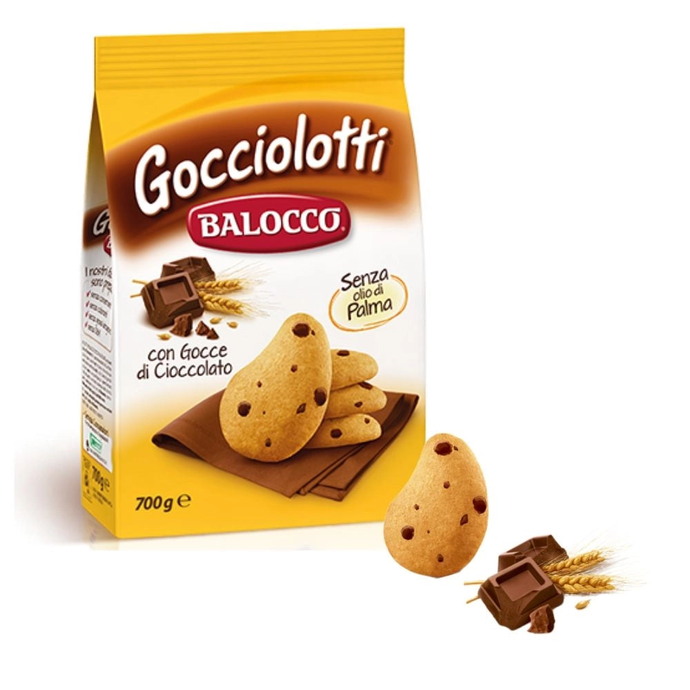 Balocco gocciolotti frollini con gocce di cioccolato in confezione da 700 grammi