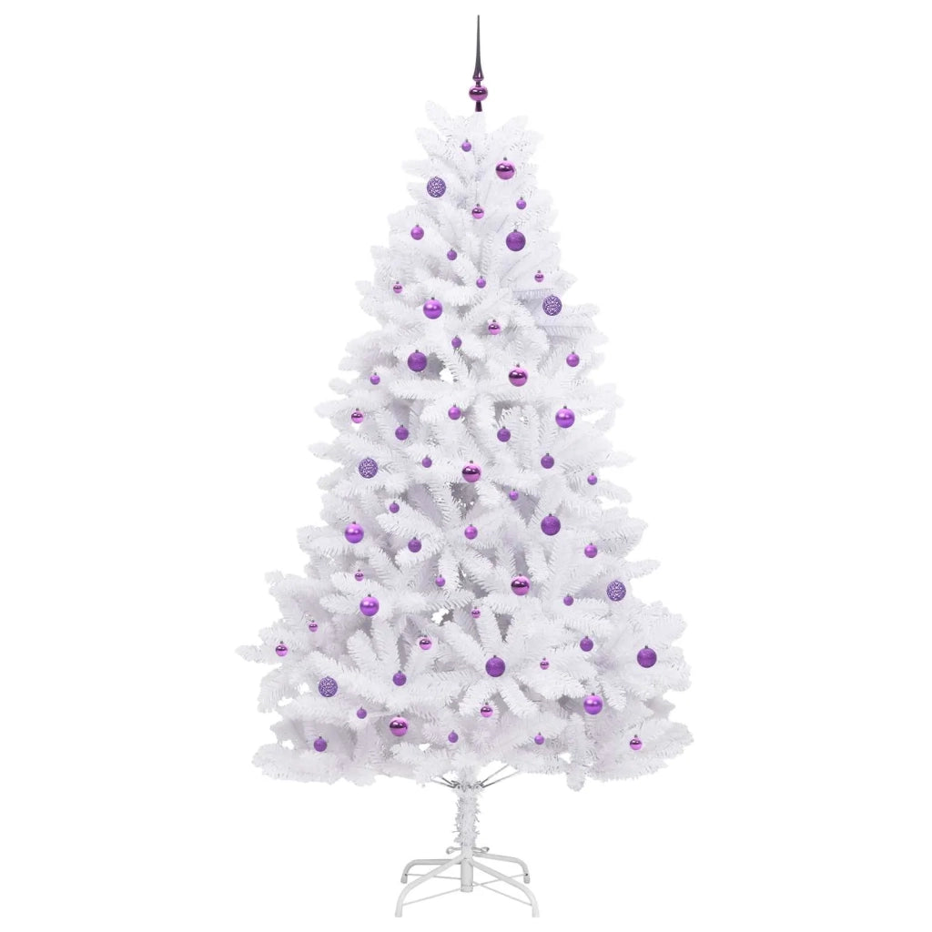 Albero di Natale | Decorazioni natalizie Artificiale con Rami Pieghevoli Bianco 240 cm