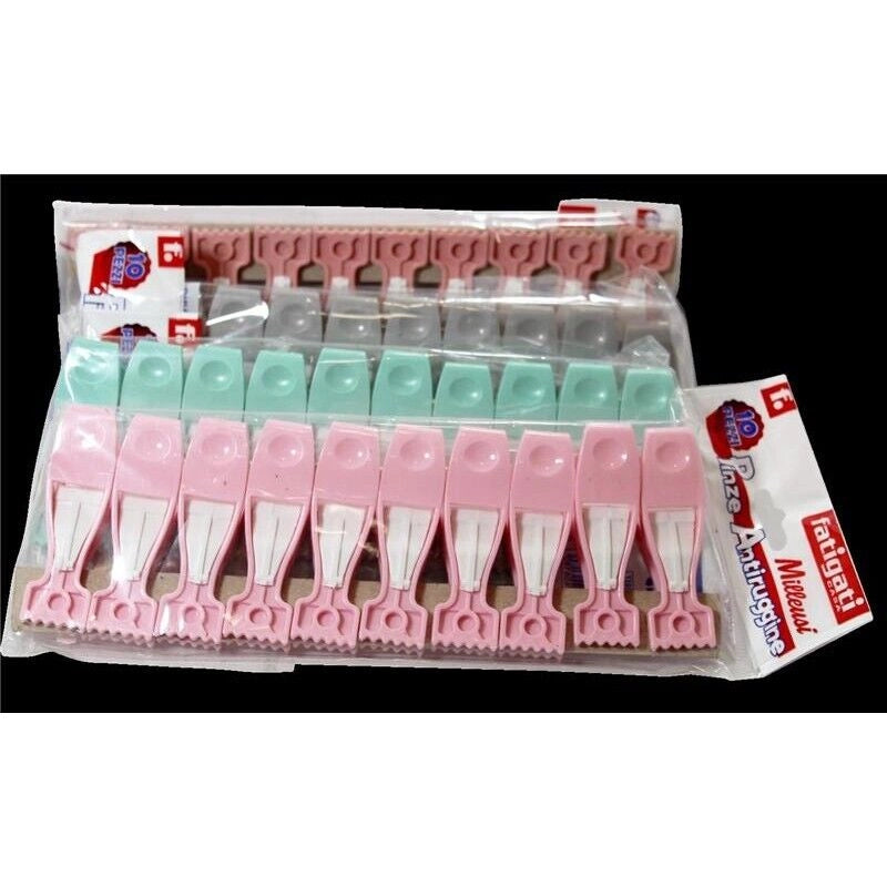 MAURY'S PINZE ANTIRUGGINE 10PZ MILLEUSI IN COLORAZIONE ASSORTITA