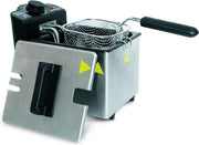 Friteuse elettrica - capacità 15 litri - regolazione di temperatura - filtro di odore - termoregolatore fino a 190 °C - acciaio inossidabile - protezione contro sovraccarico termico - 15 litri