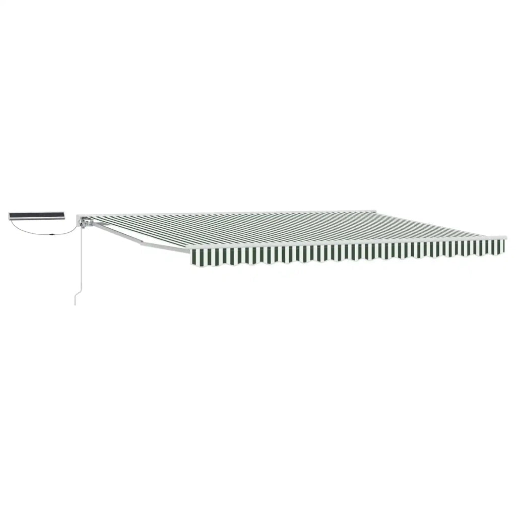 Tettuccio Elettrico Retrattile Verde e Bianco 4,5 × 3 m
