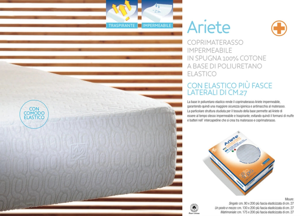 Coprimaterasso Ariete Impermeabile E Traspirante - Matrimoniale - Ariete