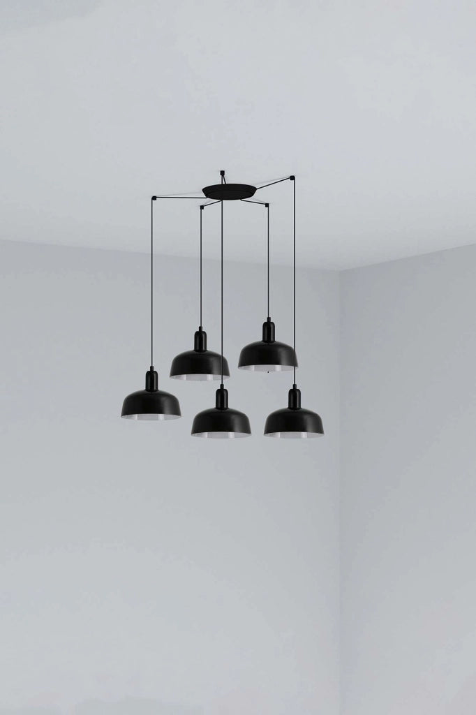 TATAWIN S metallo 5L Lampada a sospensione nera