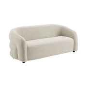 Divano retto NUAGE bianco – Divano design in tessuto di ciniglia