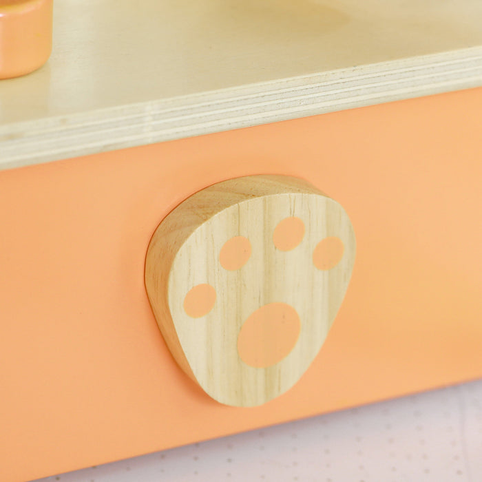 Cucina Giocattolo per Bambini Fornello e 12 Accessori in Legno