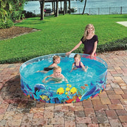 Trade Shop - Piscina Piscinetta Rigida Per Bambini 2 Anni+ Fantasia Marina 183 X 38 Cm 55030 -
