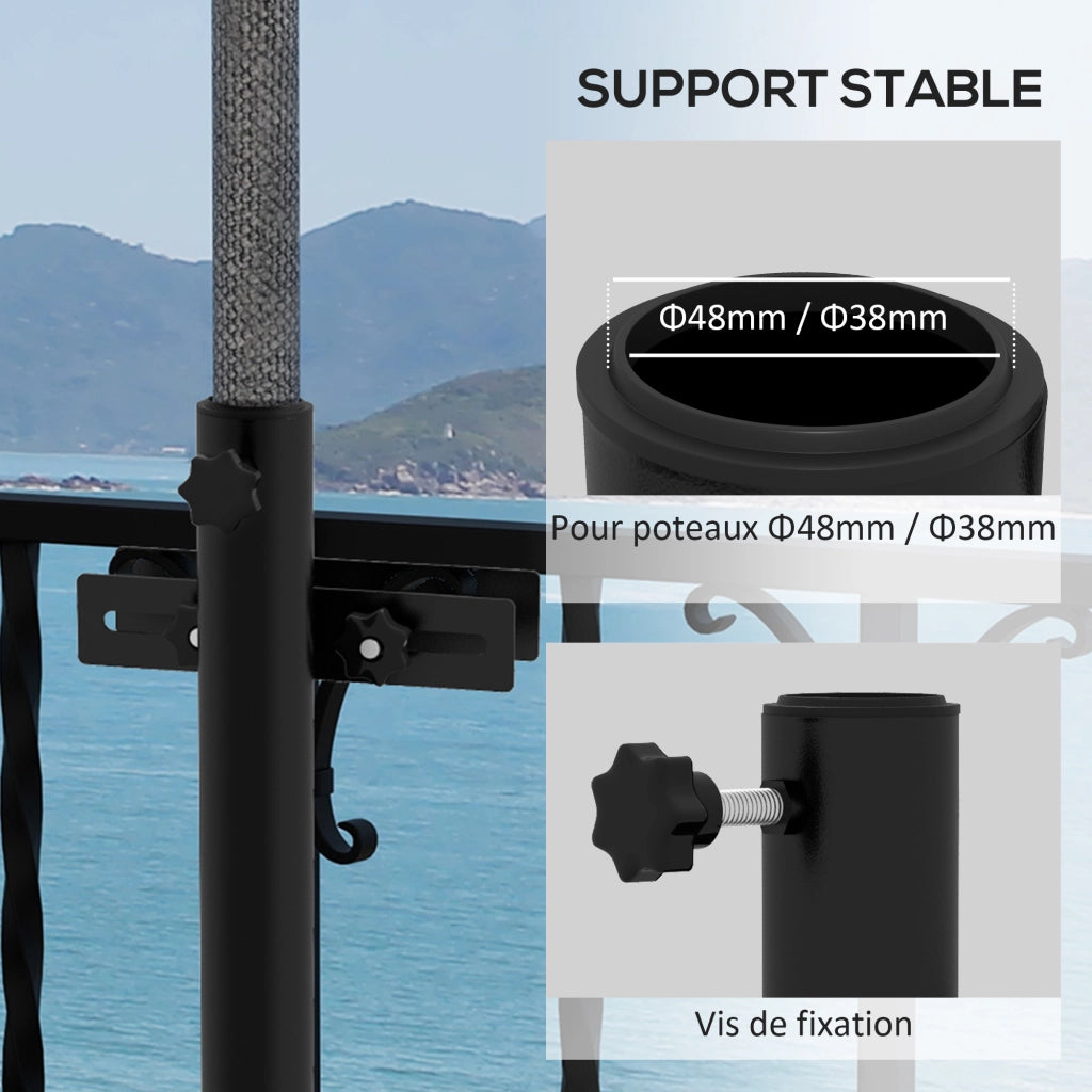 Supporto Parasol per Balcone e Balustrade ¨C Zephmum ¨C Per Mastro 48mm e 38mm