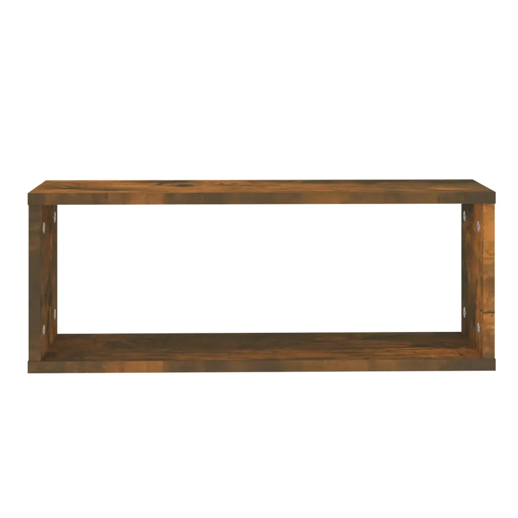 Mensole Cubo Parete 2 pz Rovere Fumo 60x15x23 Legno Multistrato cod mxl 52250