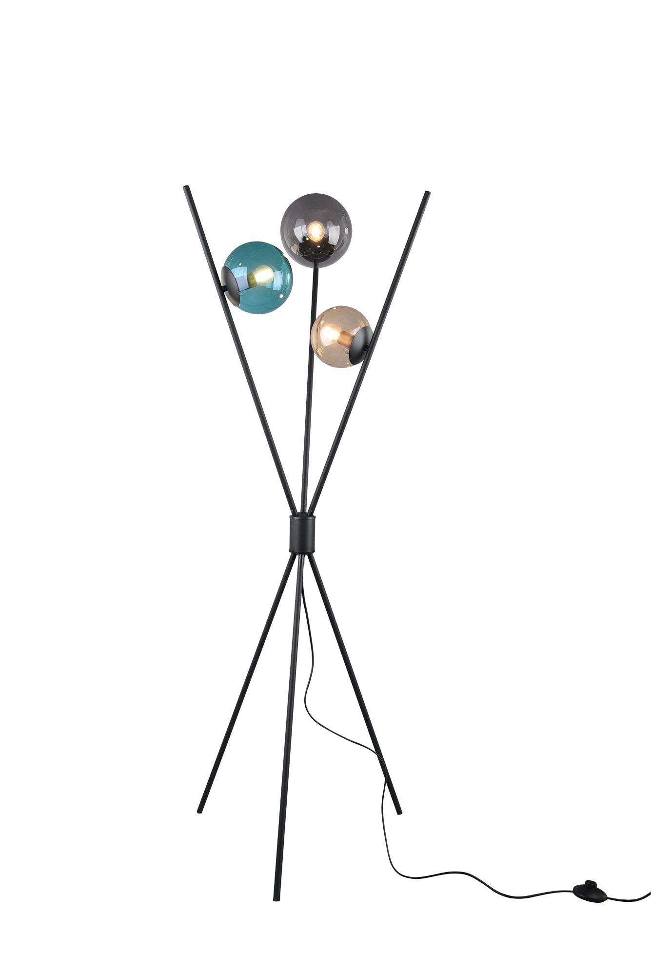 Piantana da Interno  E14 in Metallo Nero Opaco