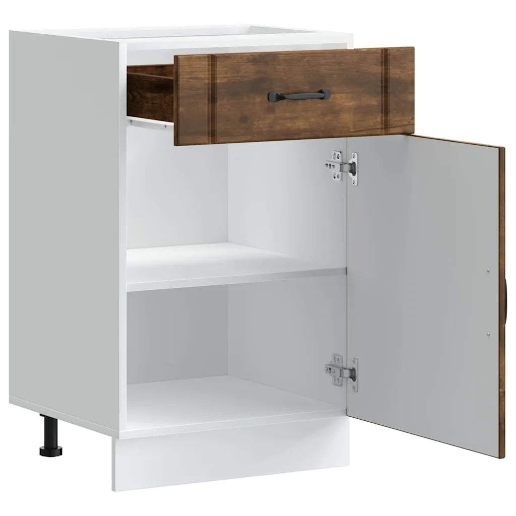 Base da Cucina Lucca Rovere Marrone in Legno Multistrato 853724