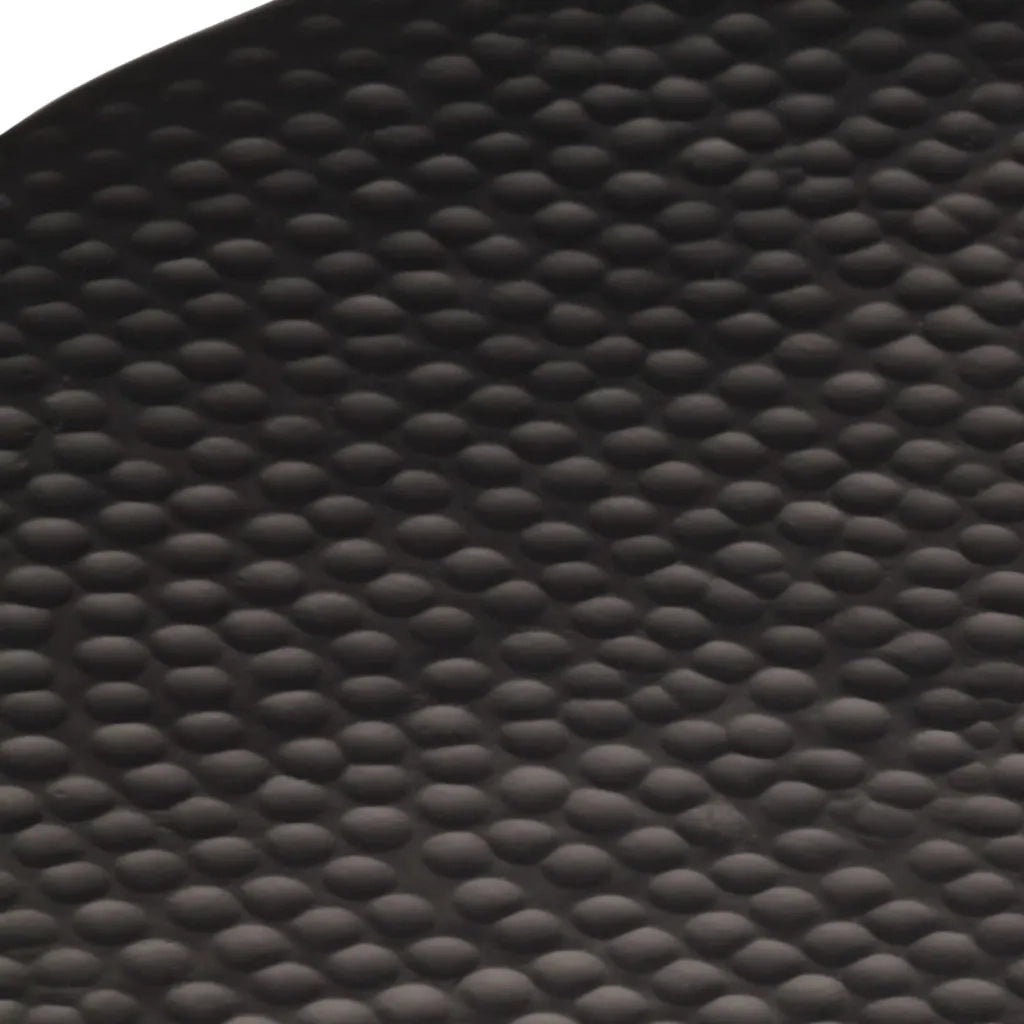 Tavolino da Salotto in Alluminio Martellato Ã˜ 50x30 cm Nero