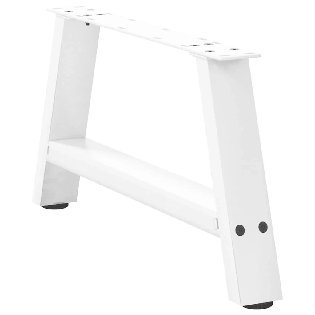 Set di 2 gambe per tavolino da caffè a forma di A 60 x 30 cm moderne e funzionali in acciaio bianco 02_0057101