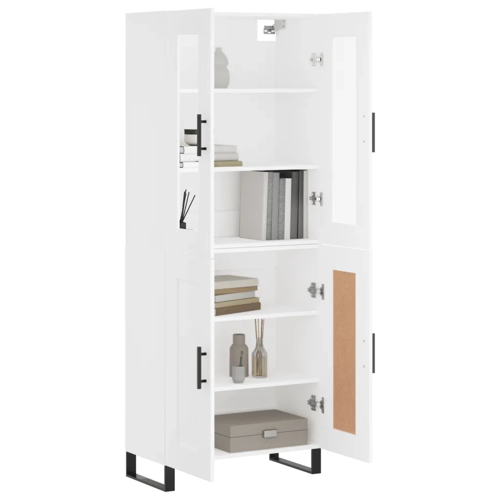Credenza Bianca 69,5x34x180 cm in Legno Multistrato 3198361
