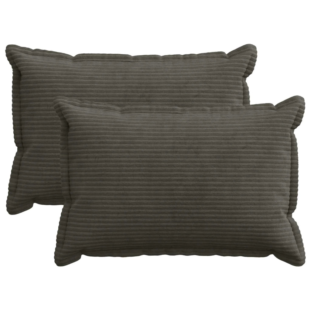 Federa 2 pz HOUTEN Antracite 50 x 75 cm corduroy 919815