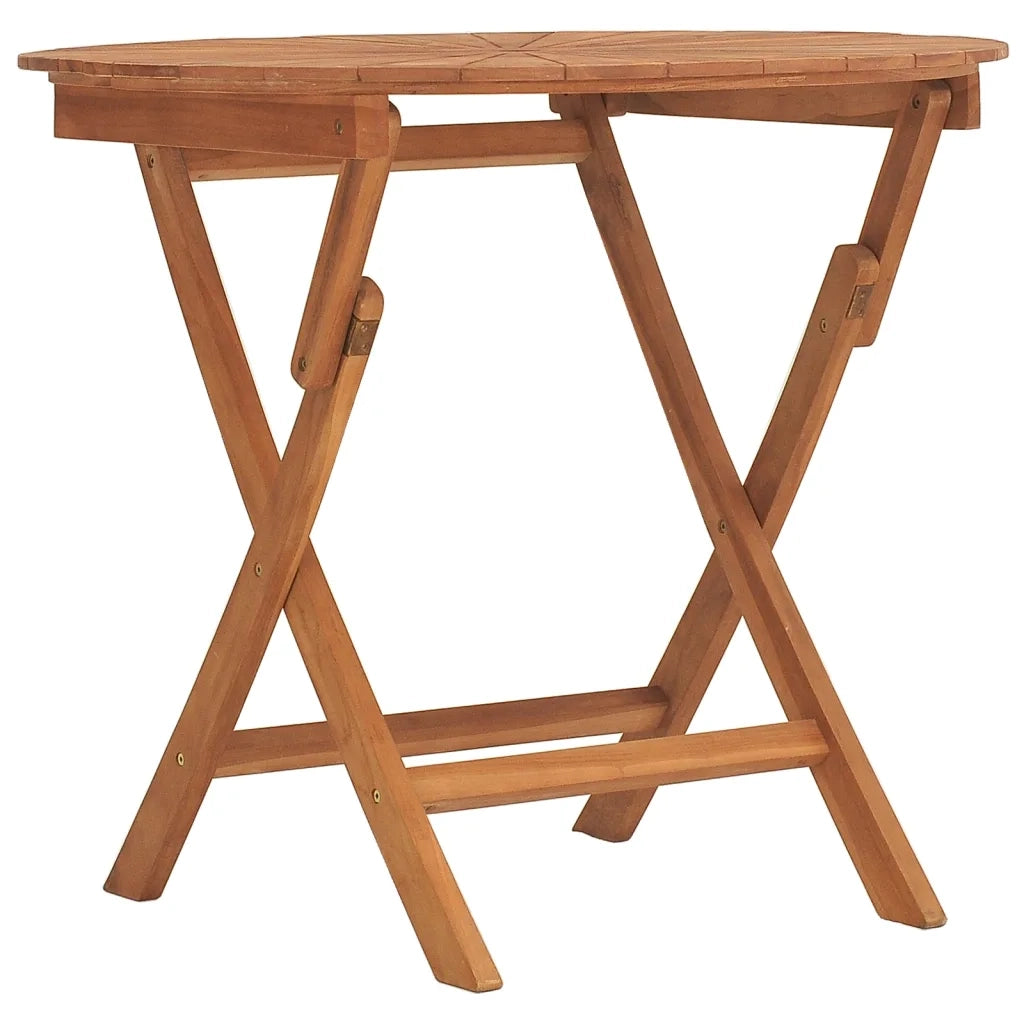 Tavolo da Giardino Pieghevole Ã˜ 85x75 cm Legno Massello di Teakcod mxl 81935