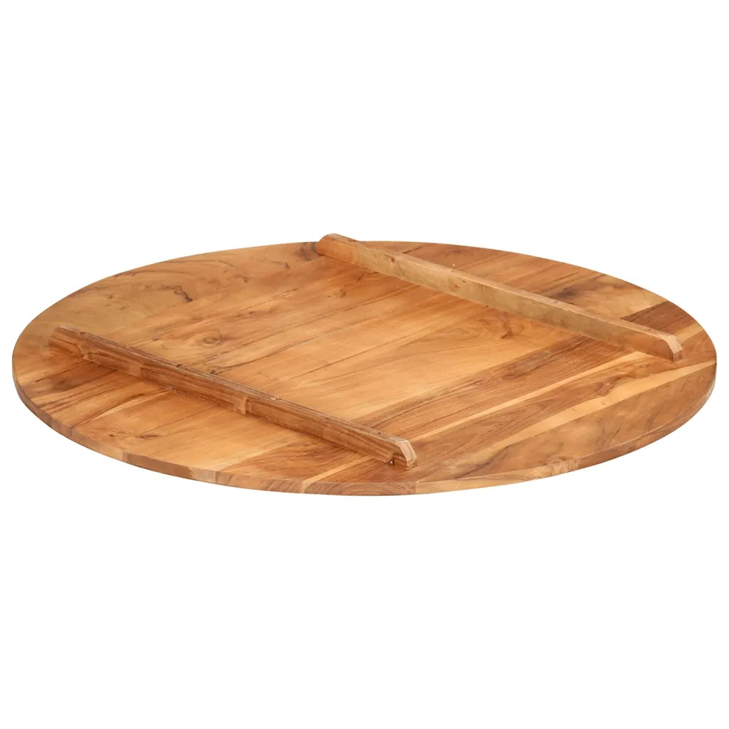 Piano Tavolo in Legno Massello di Acacia Rotondo 15-16 mm 80 cm 285971