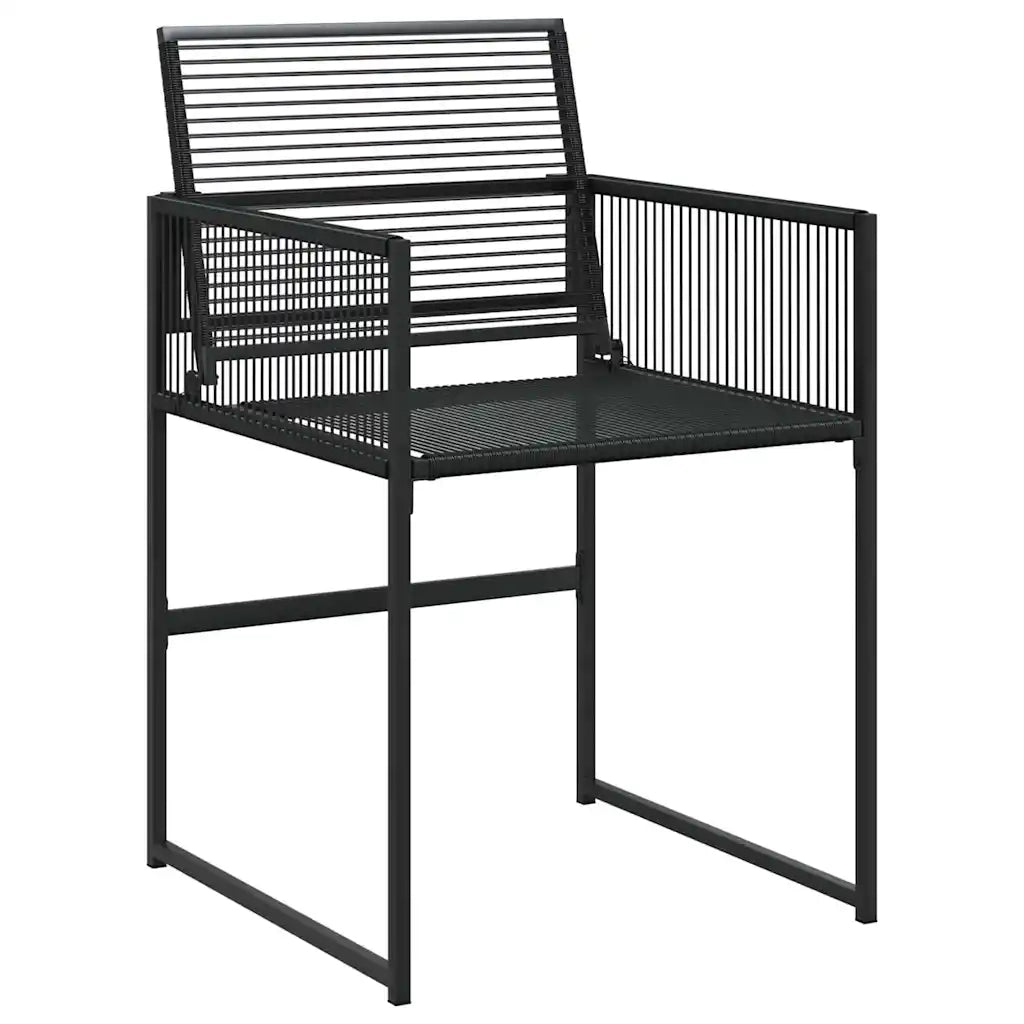 Set da Pranzo per Giardino 5 pcs Nero
