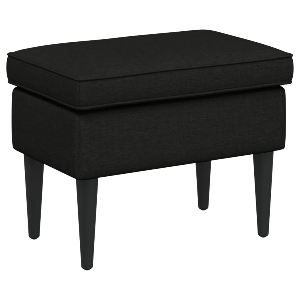 Poltrona con Ottomano 2 pz Nero Tessuto 3418833