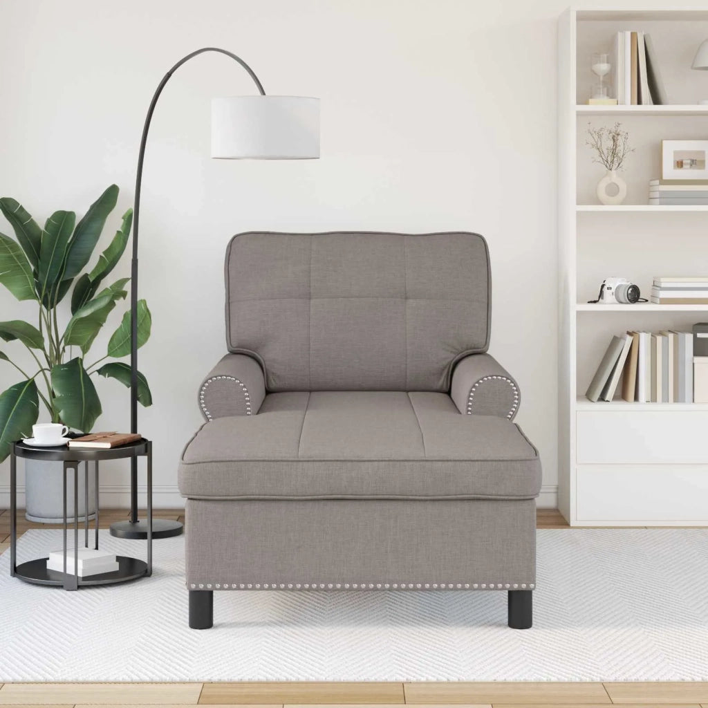 Chaise Lounge con cuscino Talpa 91 x 157 x 91 cm Tessuto