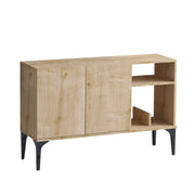 Credenza in legno "Oscar" - 120 x 40 x 80 cm - Rovere nero zaffiro